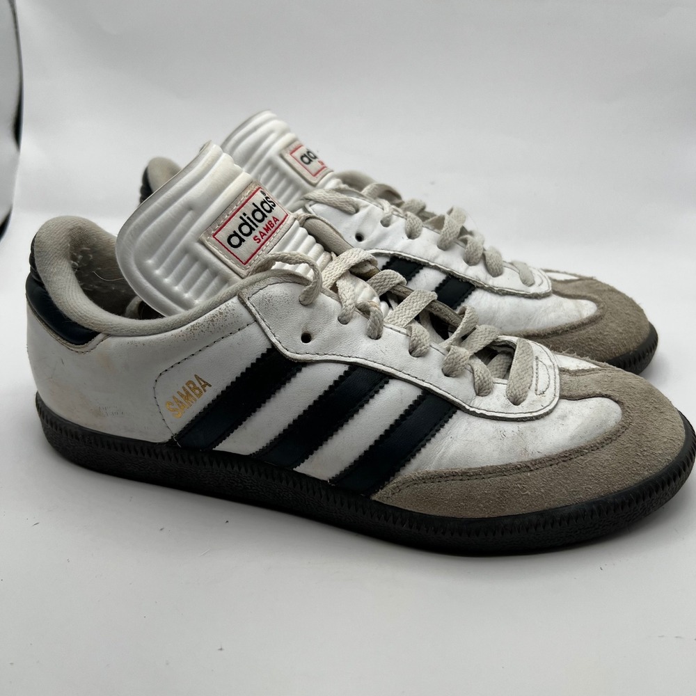 Adidas Samba OG Classic Mens 6.5 White Black Leather Indoor Soccer Shoes